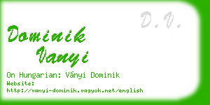 dominik vanyi business card