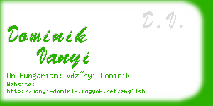 dominik vanyi business card
